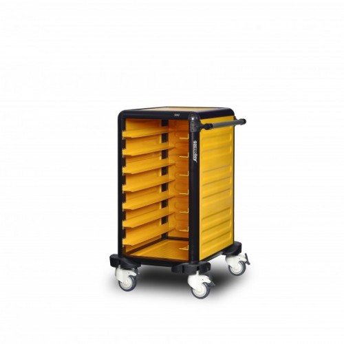 Chariot de transport bacs GN 1/1  ouvert en façade simple 7 niveaux - GASTROLLEY -  G.GN.75.S.3