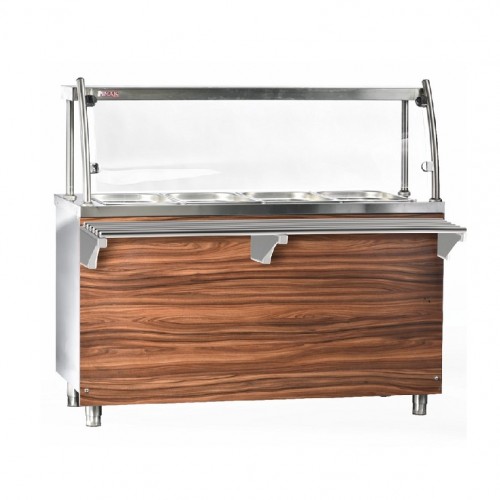 Bain Marie à eau 220cm 5 x GN1/1  à GAZ - PIMAK -  BE1/M037-6S