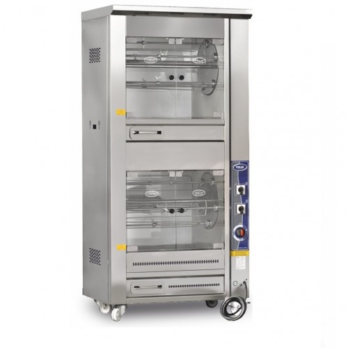 Rôtissoire 2 étages de cuisson  5+5 broches / 25+25 poulets ELECTRIQUE - PIMAK -  M009B-E