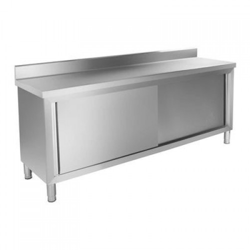 Soubassement en inox fermé avec portes coulisantes 190x70cm - PIMAK -  PİMAK.19070.52