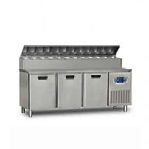 Table de préparation sandwich/ pizzas saladette basse 1 porte 196L - DAMPAK - 22TBF1S-PA70