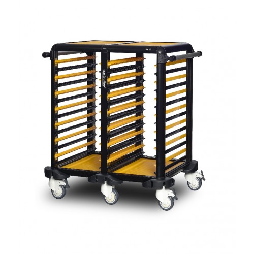 Chariot de transport bacs GN 1/1 tout ouvert double - GASTROLLEY - G.GN.75.D.1