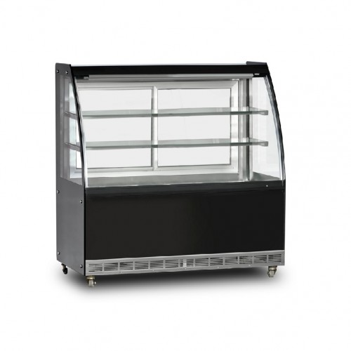 Vitrine bombée d’exposition chauffantes sur roulettes 130cm - DAMPAK-  22P0F3B-SC