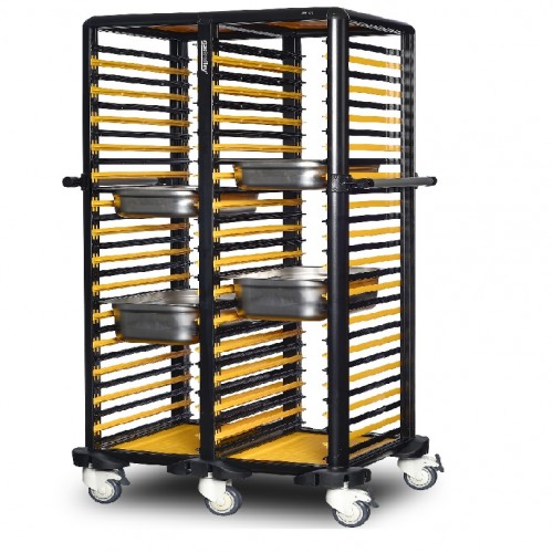 Chariot de transport bacs GN 1/1 tout ouvert double - GASTROLLEY - G.GN.150.D.1