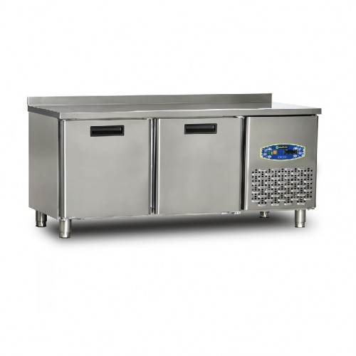 Table réfrigérée 2 porte positif - profondeur 70cm 295L - DAMPAK-  22TBF2S-70