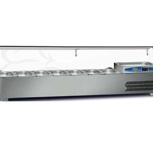 Kit réfrigéré / Saladette 120cm à poser 5x Gn1/4 - DAMPAK -  22SBS05-12